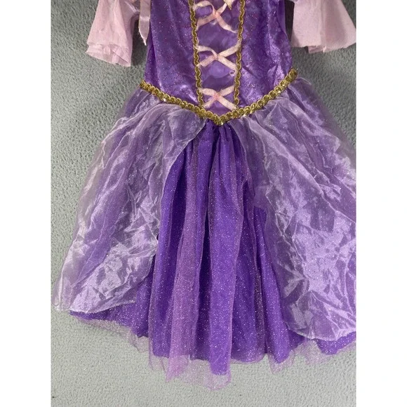 Disney Princess Rapunzel Costume Dress Purple Gold Tangled Size 4-6X - Picture 6 of 14